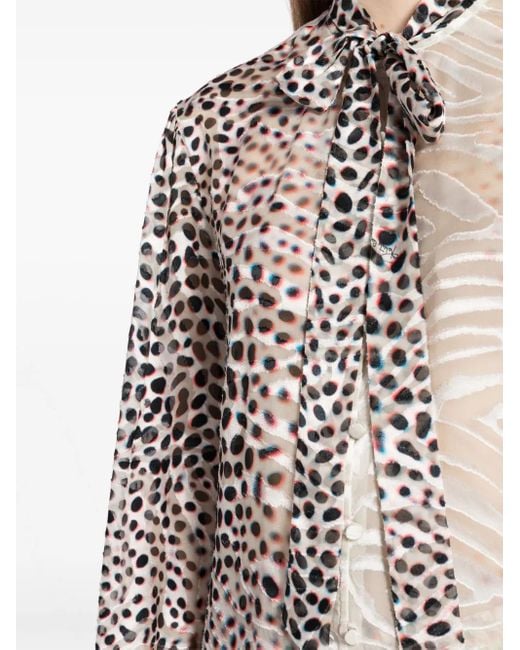 Roberto Cavalli Black All-Over Graphic Print Shirt
