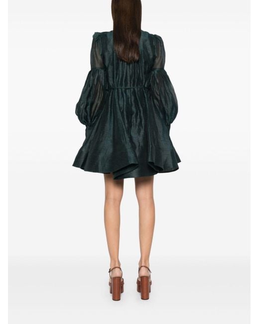 Zimmermann Green Pavilion Mini Dress