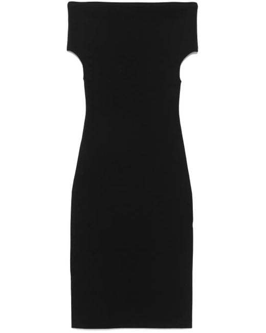 Totême  Black Gestricktes Maxikleid