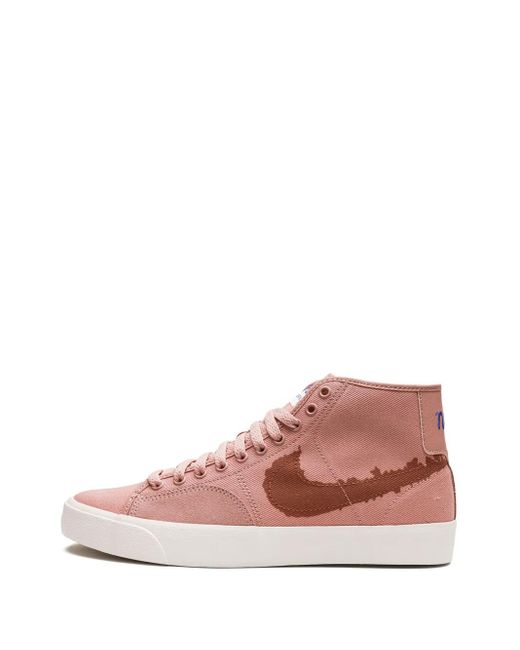 Nike Pink Sb Blazer Court Mid "Rose Whisper" Sneakers for men