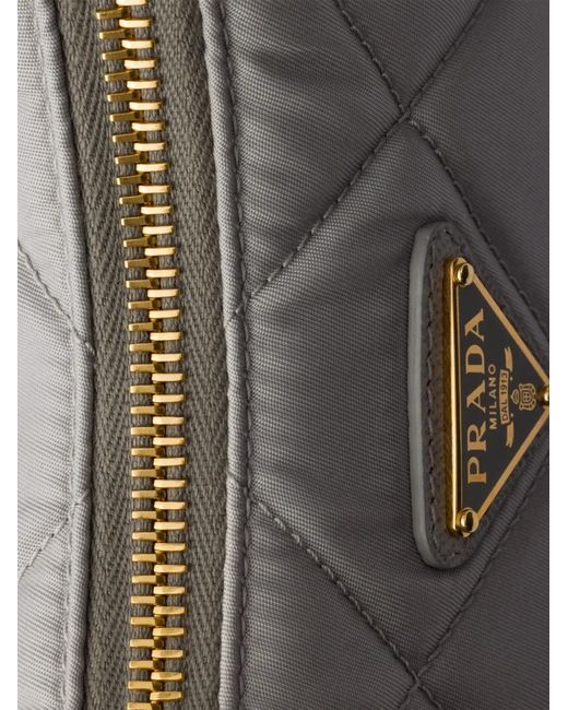 Prada Gray Re-Edition Quilted Shoulder Bag