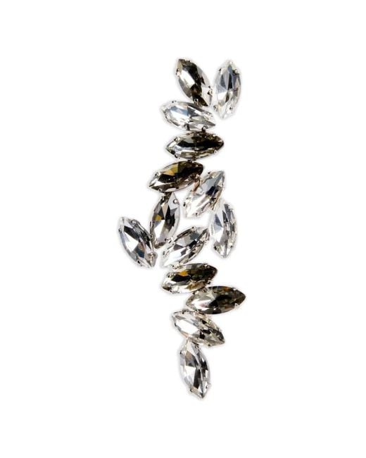 Erdem White Crystal-Embellished Brooch