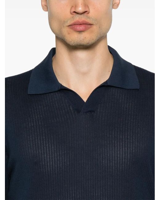 Fedeli Blue Bambu T-Shirt for men