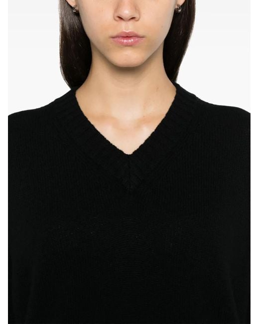 Emporio Armani Black Wool V-Necked Sweater