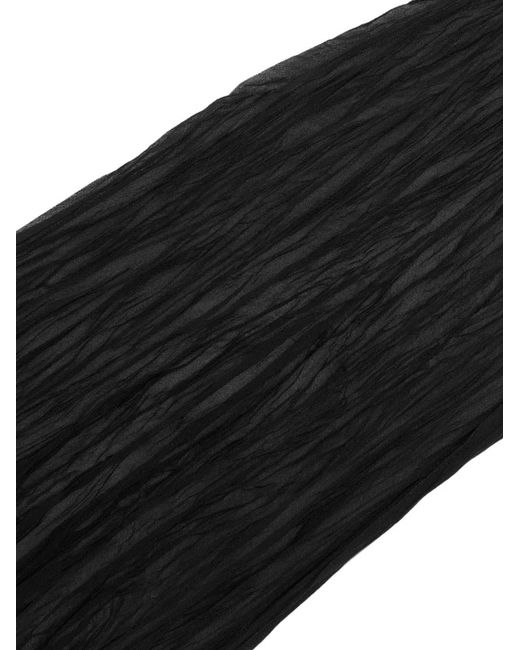 AMI Black Twisted Crumpled Scarf