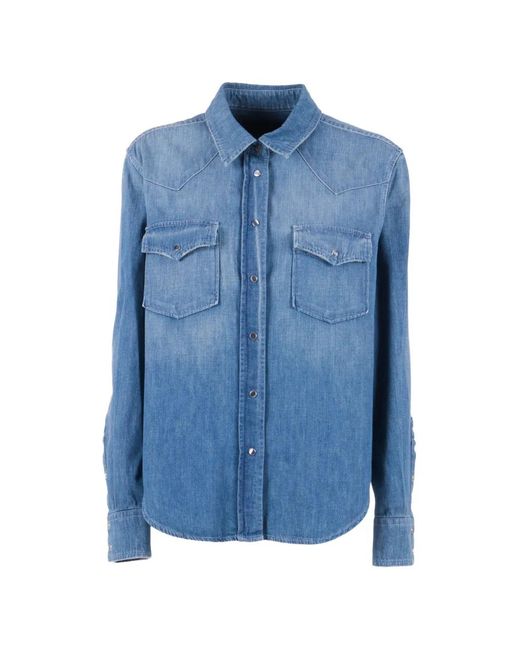 Dondup Blue Patch Pocket Shirt