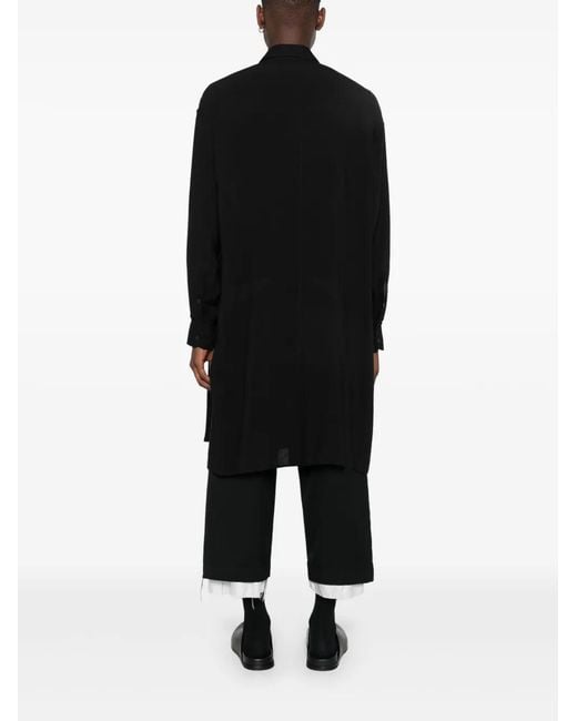 Yohji Yamamoto Black Pleat-Detail Shirt for men