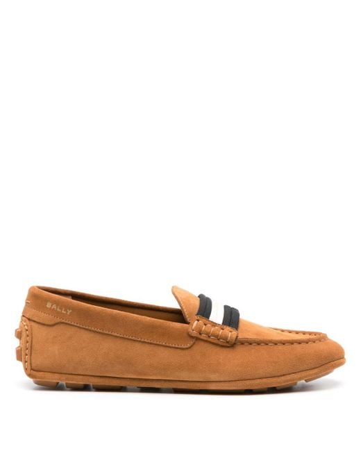 Bally Brown Kansan Suede Loafers for men