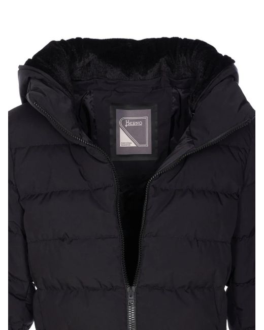Herno Blue Zip-Up Padded Coat