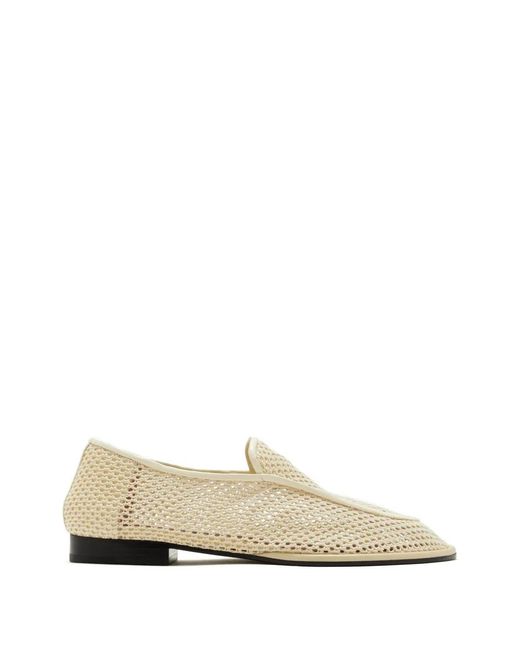Neous White Mesh Loafers