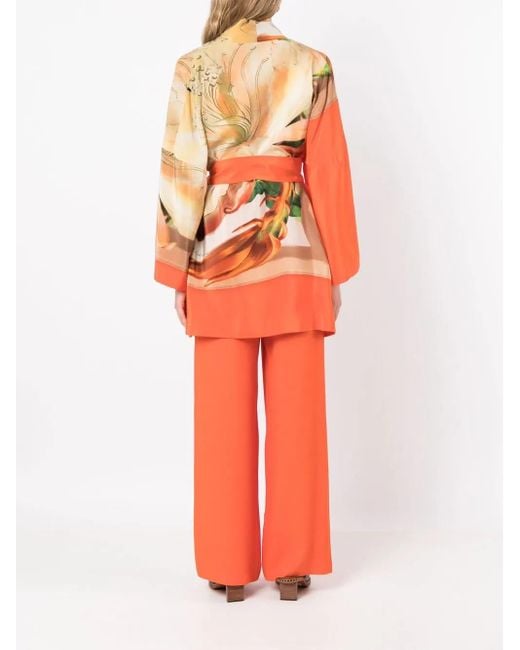 Lenny Niemeyer Orange Printed Belted Kimono