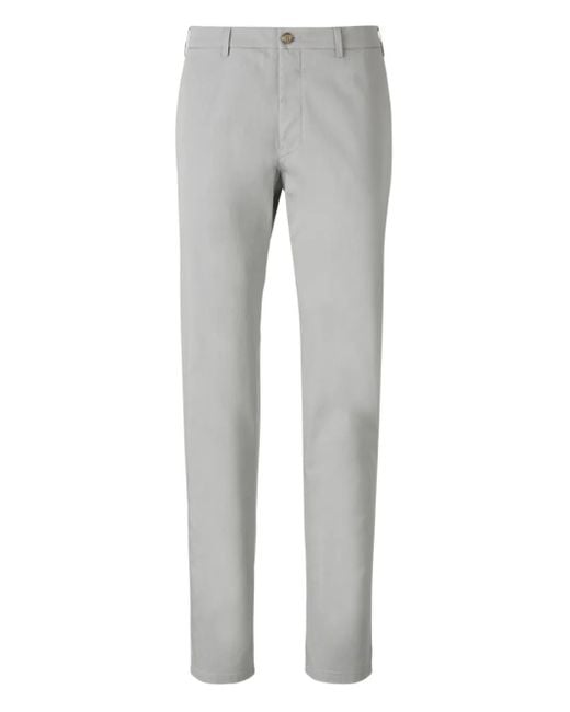 Canali Gray Straight-Leg Trousers for men