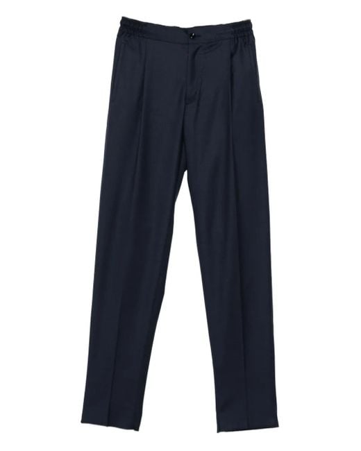 Kiton Blue Elasticated-Waist Trousers for men