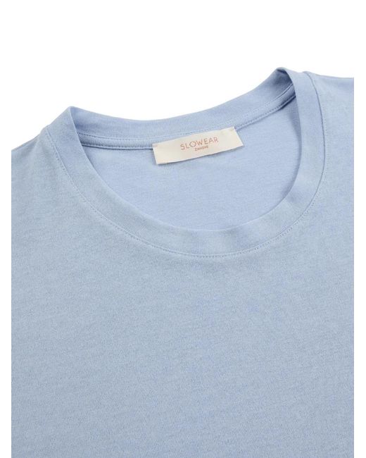 Slowear Blue Cotton T-Shirt