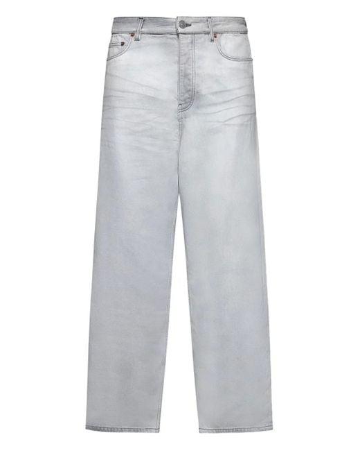 Balenciaga メンズ グレー ロゴパッチ ジーンズ