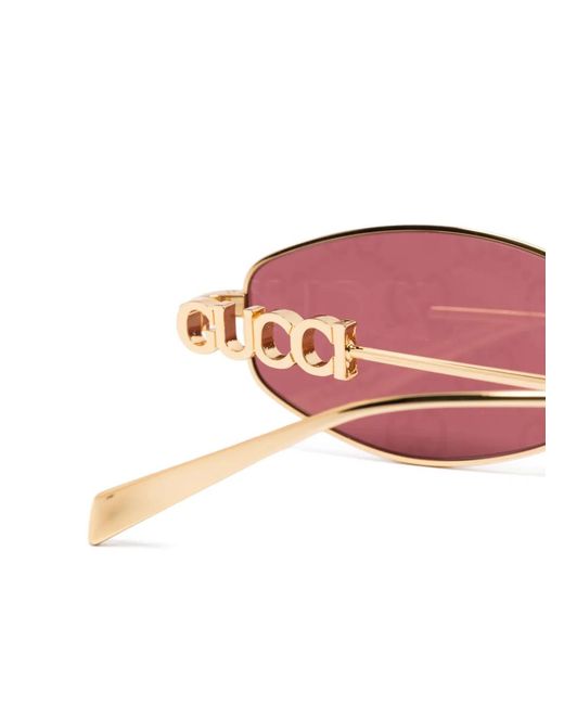 Gucci Pink Geometric-Frame Sunglasses