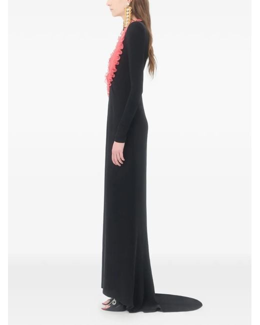 Valentino Garavani White Embroidered Cady Couture Gown