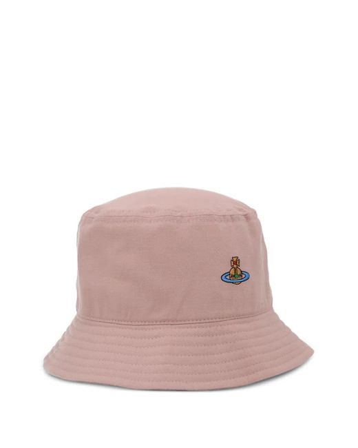 Vivienne Westwood Pink Orb-Embroidered Bucket Hat