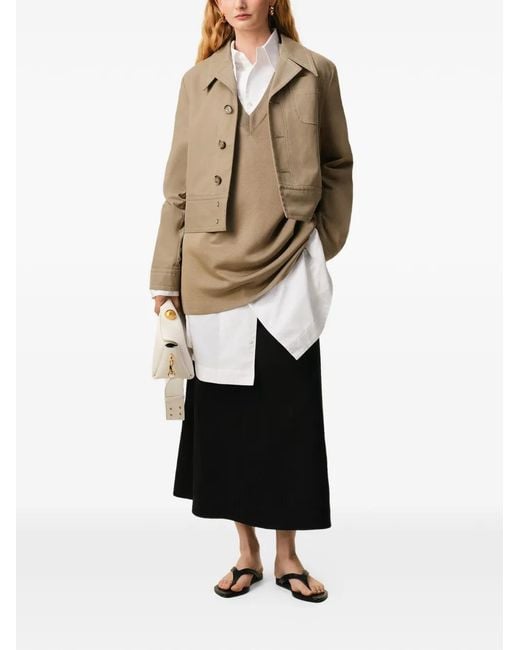 AMI Natural Cotton Buttoned Jacket