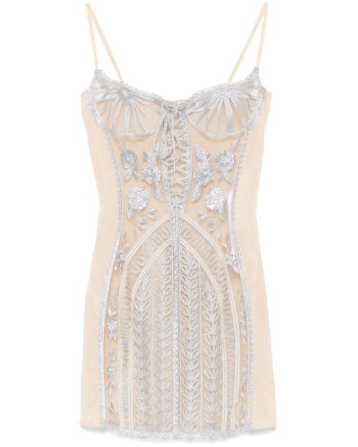 The Attico White Corset Dress