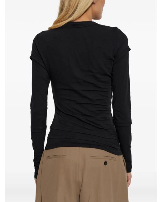 Alexander Wang Black Layered Long-Sleeve T-Shirt
