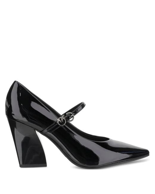 Pinko Black 80Mm Pointed-Toe Buckle Pumps