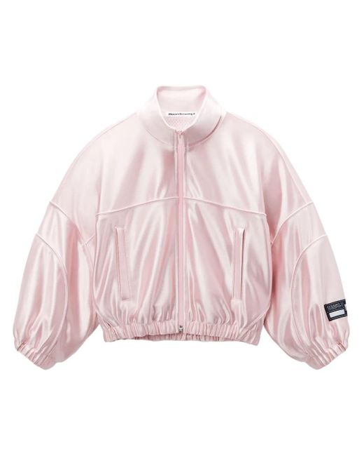 Alexander Wang Pink Bomber Jacket With Applied Logo