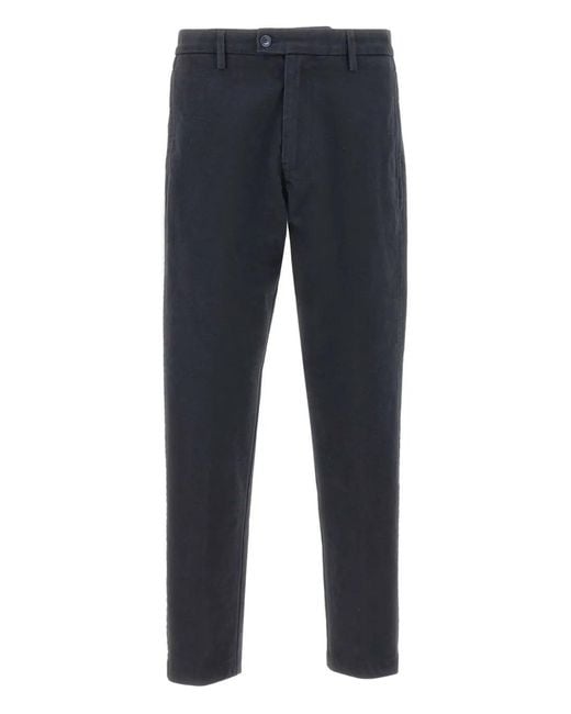 Re-hash Blue Ariberto Buttoned-Pocket Chino Trousers for men