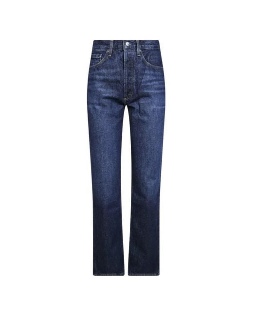 Agolde Blue Lana Straight-Leg Jeans