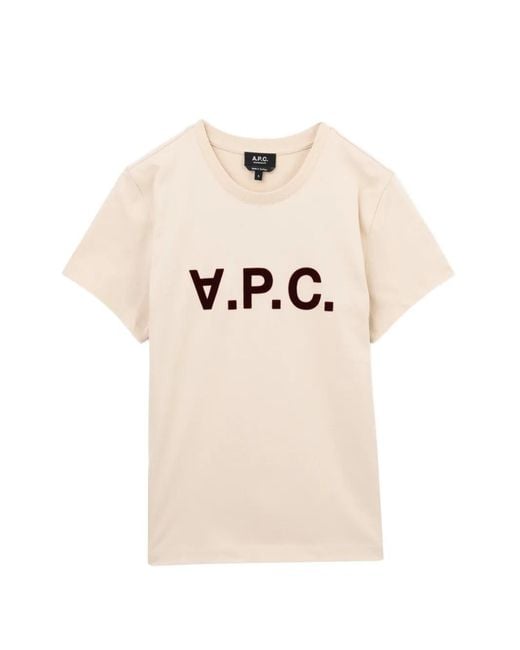 A.P.C. Natural Logo-Embroidered T-Shirt