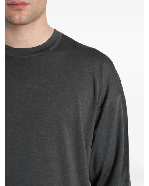 Barena Gray Zaco Oversized Crew-Neck T-Shirt for men