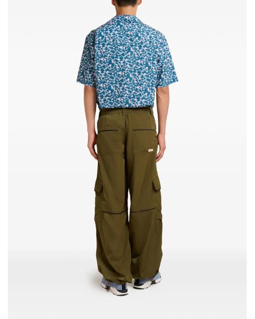 Marni Green Pocket Belt-Loop Trousers for men