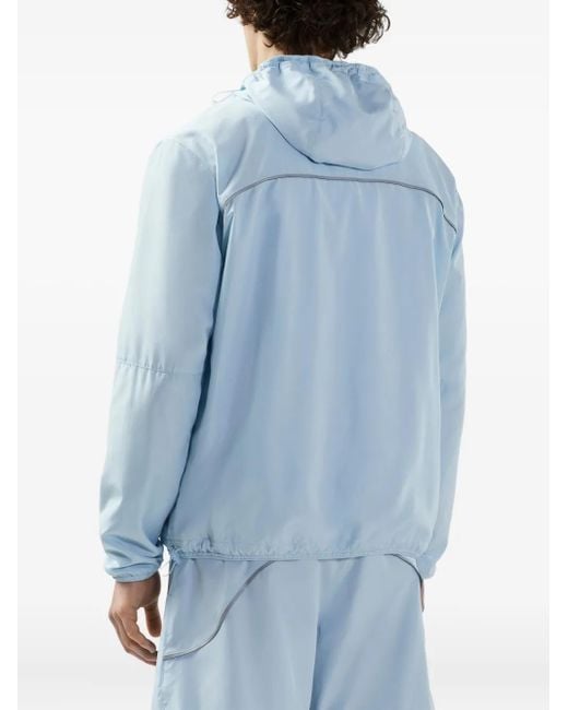 Gcds Blue Logo-Appliqué Windbreaker Jacket for men