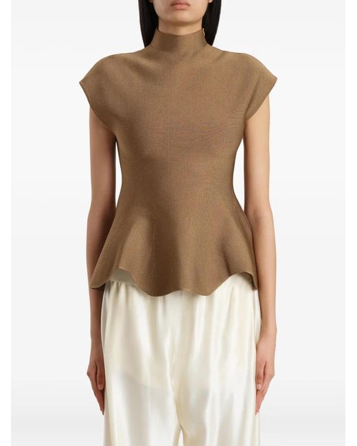 Khaite Brown Andra Top