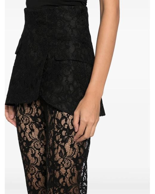 A.W.A.K.E. MODE Black Lace Basque Trousers