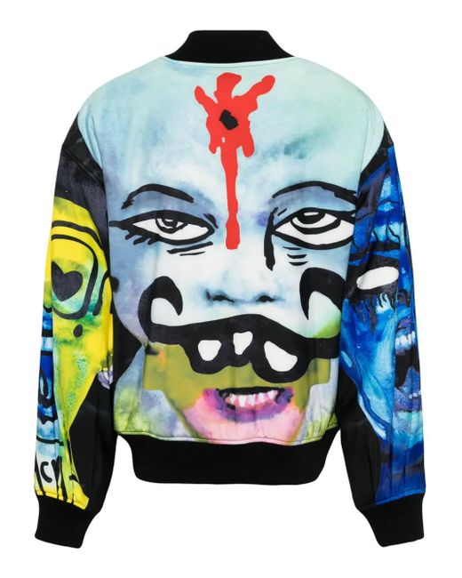 Haculla Black Graphic-Print Bomber Jacket for men