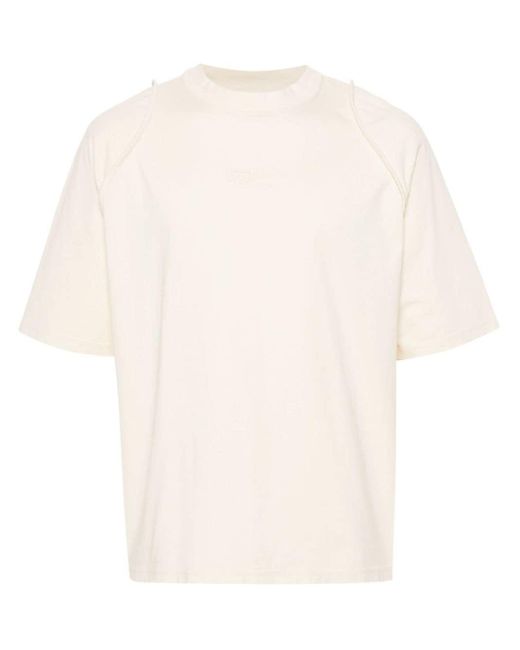 Jacquemus White Le Camargue Logo-embroidered T-shirt for men