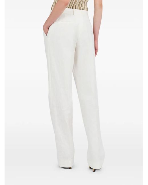 Roberto Cavalli White Pleated Trousers