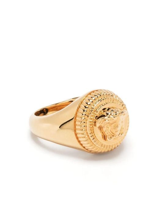 Versace Metallic Medusa Head Ring Schmuck