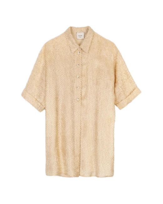 Alysi Natural Plumetis Short-Sleeve Shirt