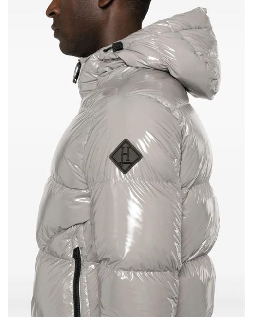 Herno Gray Relaxed Fit Padded Jacket for men