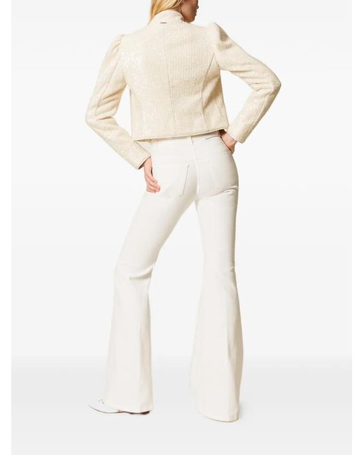 Twinset White Flared Trousers