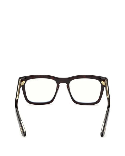 Tom Ford Eckige Brille Mit Schildpattmuster in Black für Herren