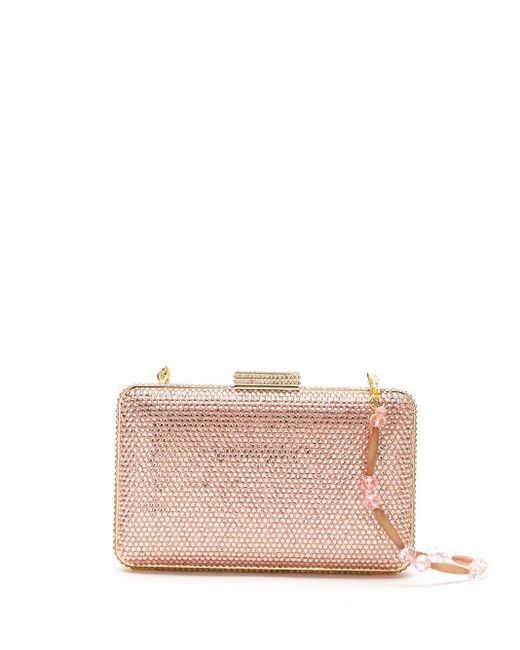Serpui Pink Crystal Clutch Bag