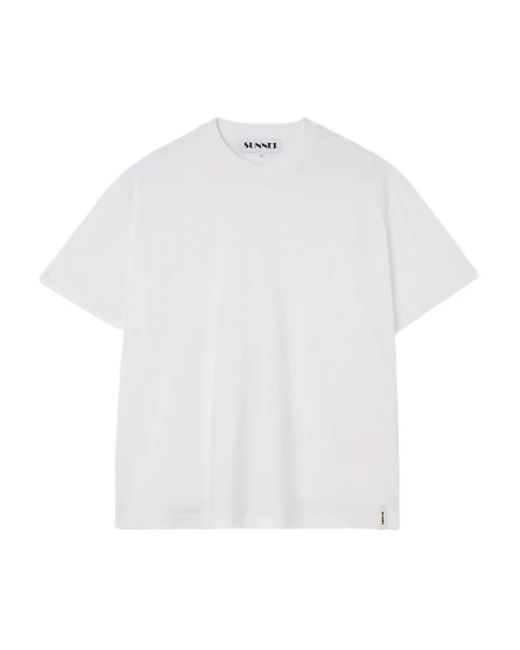 Sunnei White Cotton T-Shirt