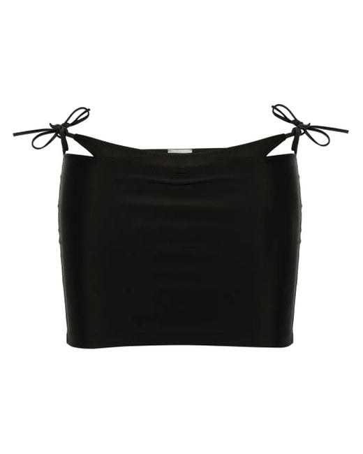 VTMNTS Black Paris Crystal Embellished Mini Skirt