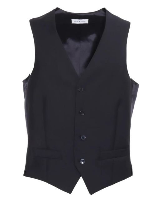 Gilet Con Finitura Satinata di Luigi Bianchi in Blue da Uomo