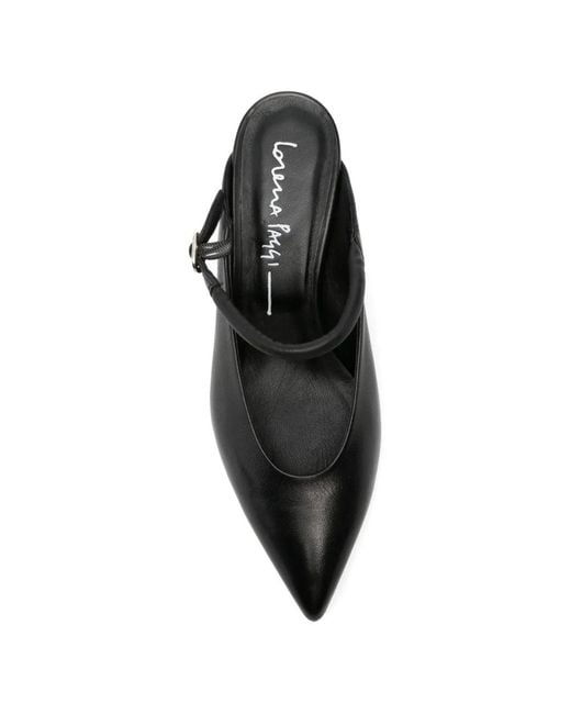 LORENA PAGGI White Pointed-Toe Leather Pumps