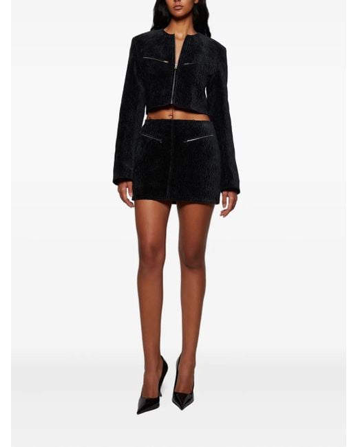Alexander Wang Black Zip-Pockets Mini Skirt