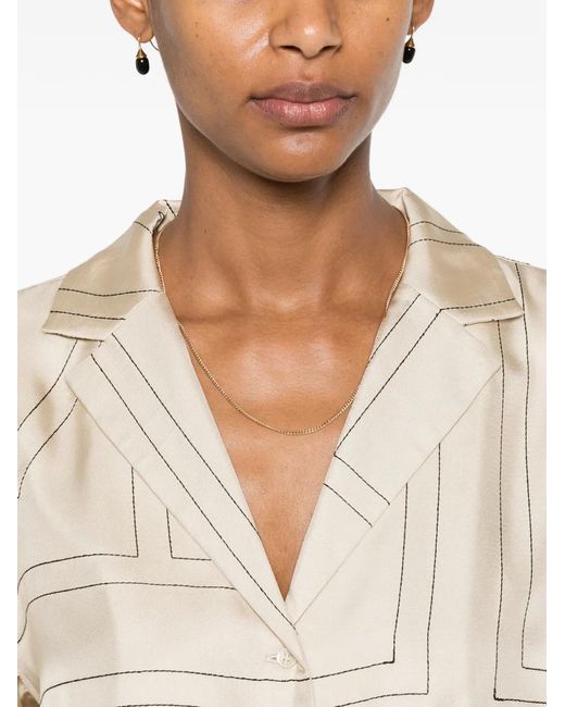Totême  Natural Ivory Relaxed Printed Shirt